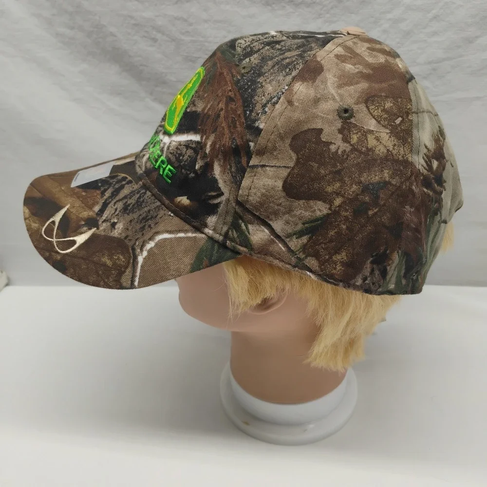 Realtree UForm Reversible Camo Black John Deere NWT Adjustable Baseball Hat Cap